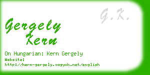 gergely kern business card